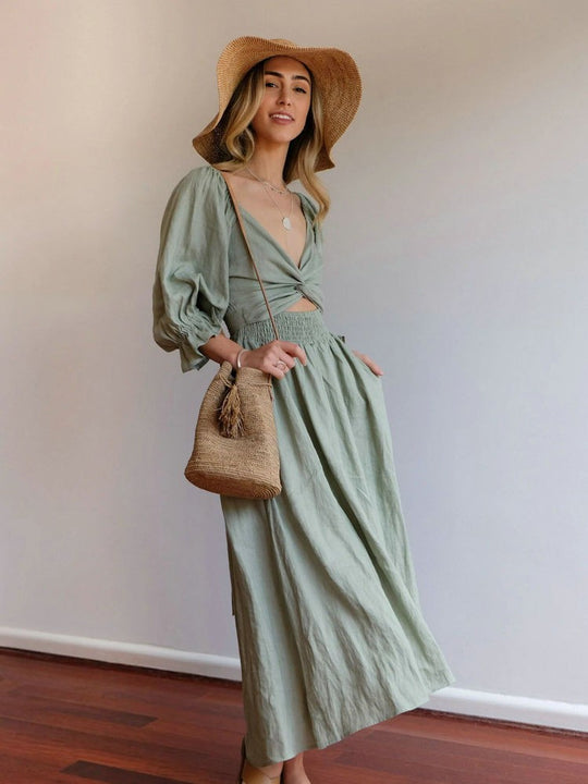 Kayla – Open-Back Boho Maxi Dress
