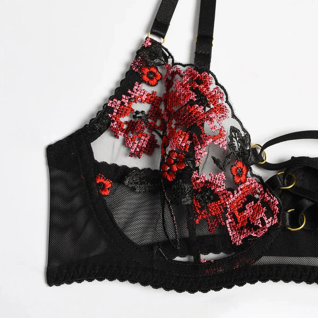 Eloise - Embroidered Seduction Lingerie Set