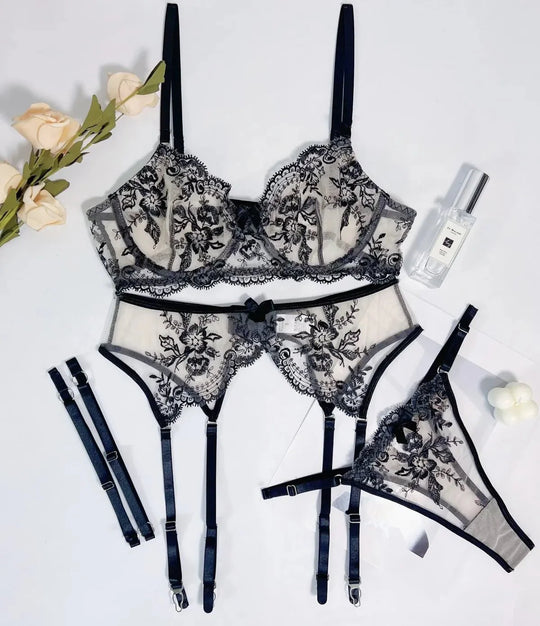 Velina – Embroidered Lingerie Ensemble