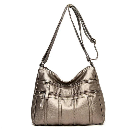 Allyson – Classic Soft Leather Shoulder Bag for Women