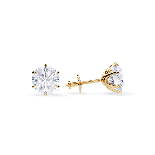 Patty – Gold-Plated Solitaire Stud Earrings for Women