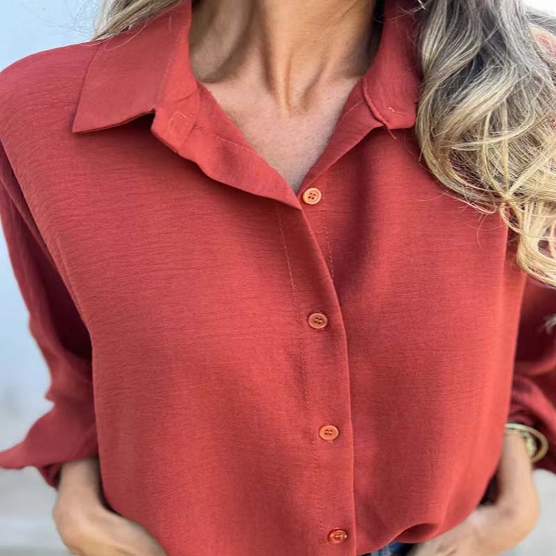 Sapir – Satin Button-Up Blouse for Women