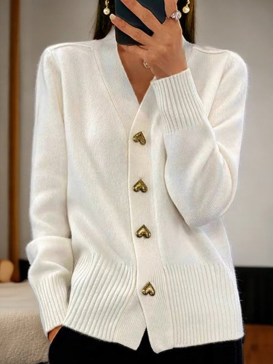 Daveigh – Button-Down Knit Cardigan for Women