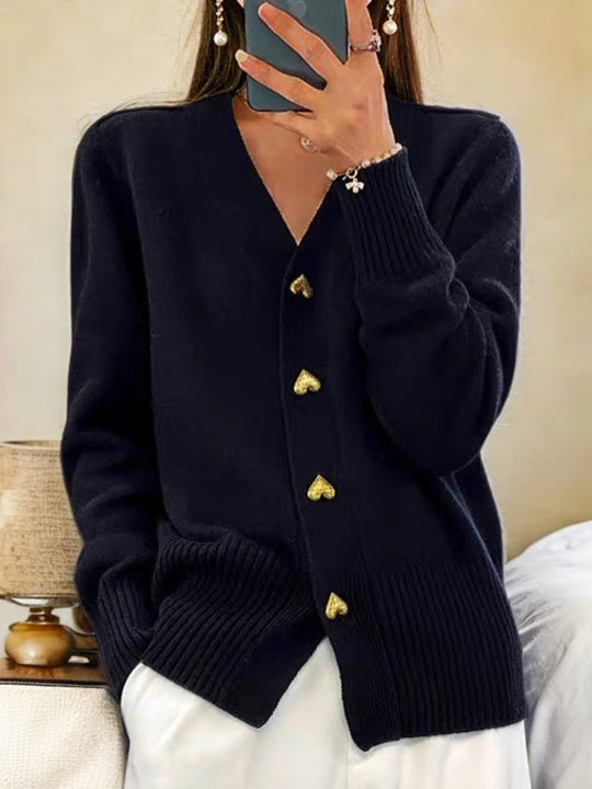 Daveigh – Button-Down Knit Cardigan for Women