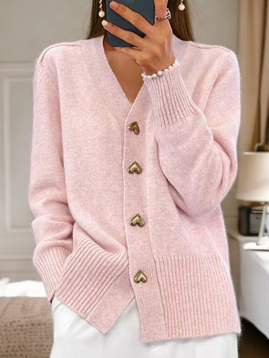 Daveigh – Button-Down Knit Cardigan for Women