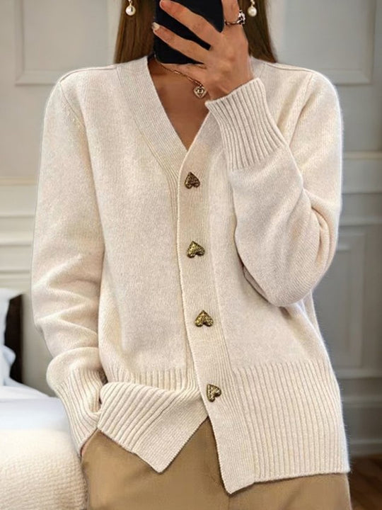 Daveigh – Button-Down Knit Cardigan for Women