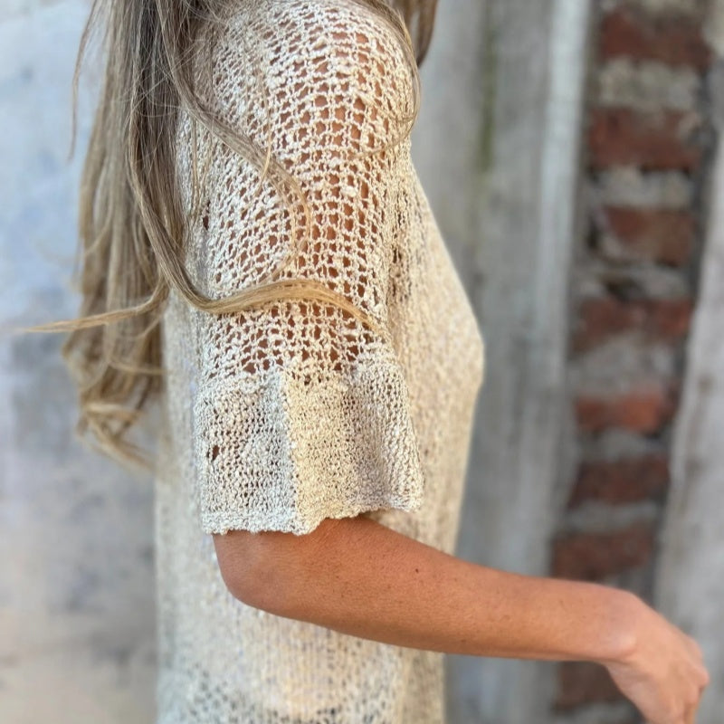 Gia – Open Knit Button Cardigan for Women