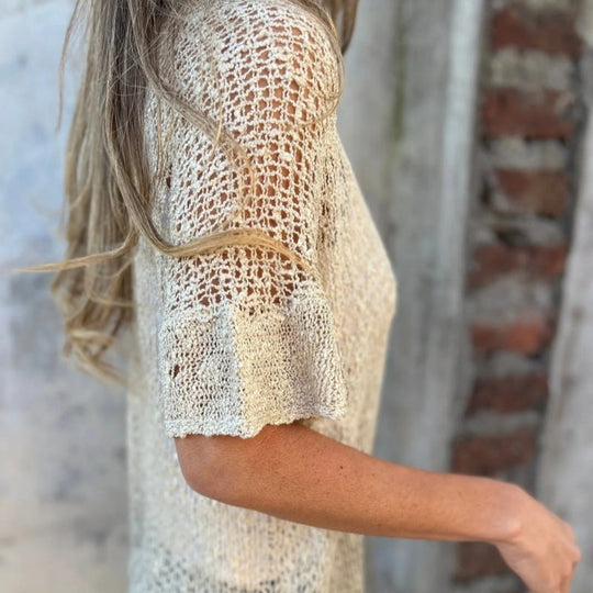 Gia – Open Knit Button Cardigan for Women