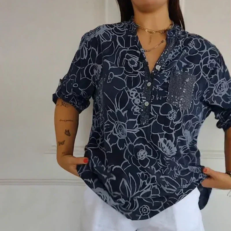 Navaria – Garden Sketch Tunic Blouse
