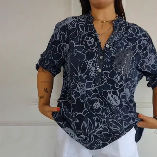Navaria – Garden Sketch Tunic Blouse