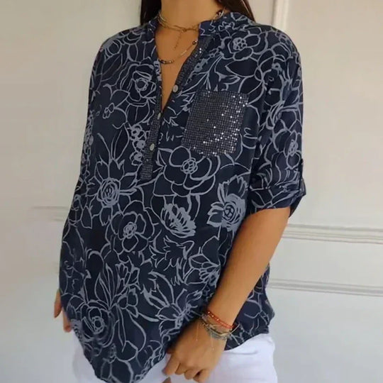 Navaria – Garden Sketch Tunic Blouse