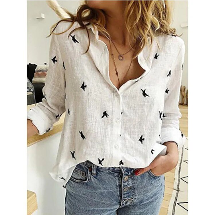 Merete – Lightweight Linen Button-Up Shirt for Women