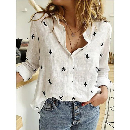 Merete – Lightweight Linen Button-Up Shirt for Women