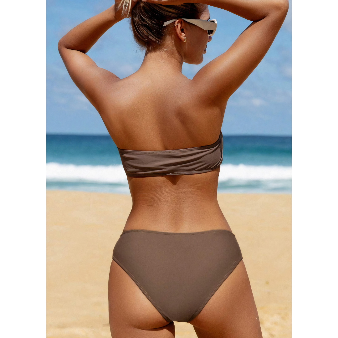 Brielle – Colorblock Bandeau Bikini Set