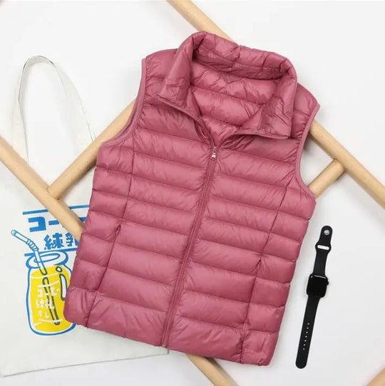 Celestia |  Luxe White Duck‑Feather Vest