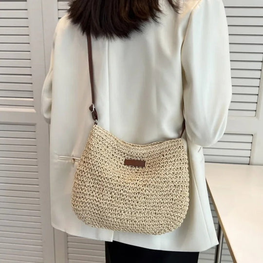 Lisbeth – Handwoven Straw Shoulder Bag