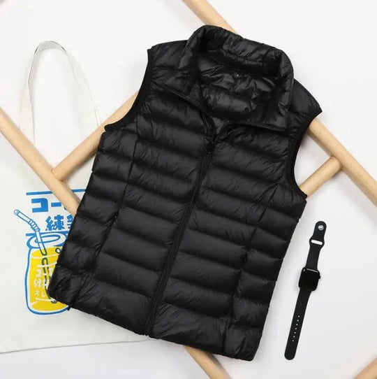 Celestia |  Luxe White Duck‑Feather Vest
