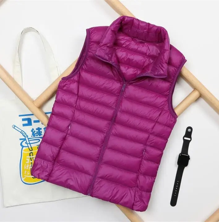 Celestia |  Luxe White Duck‑Feather Vest