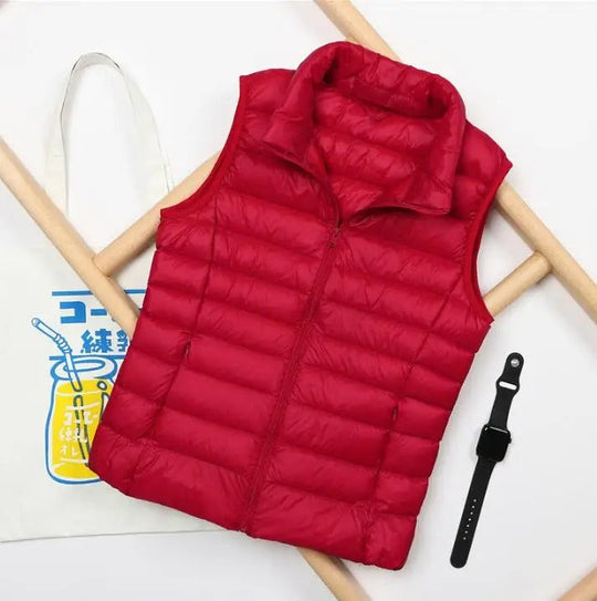 Celestia |  Luxe White Duck‑Feather Vest