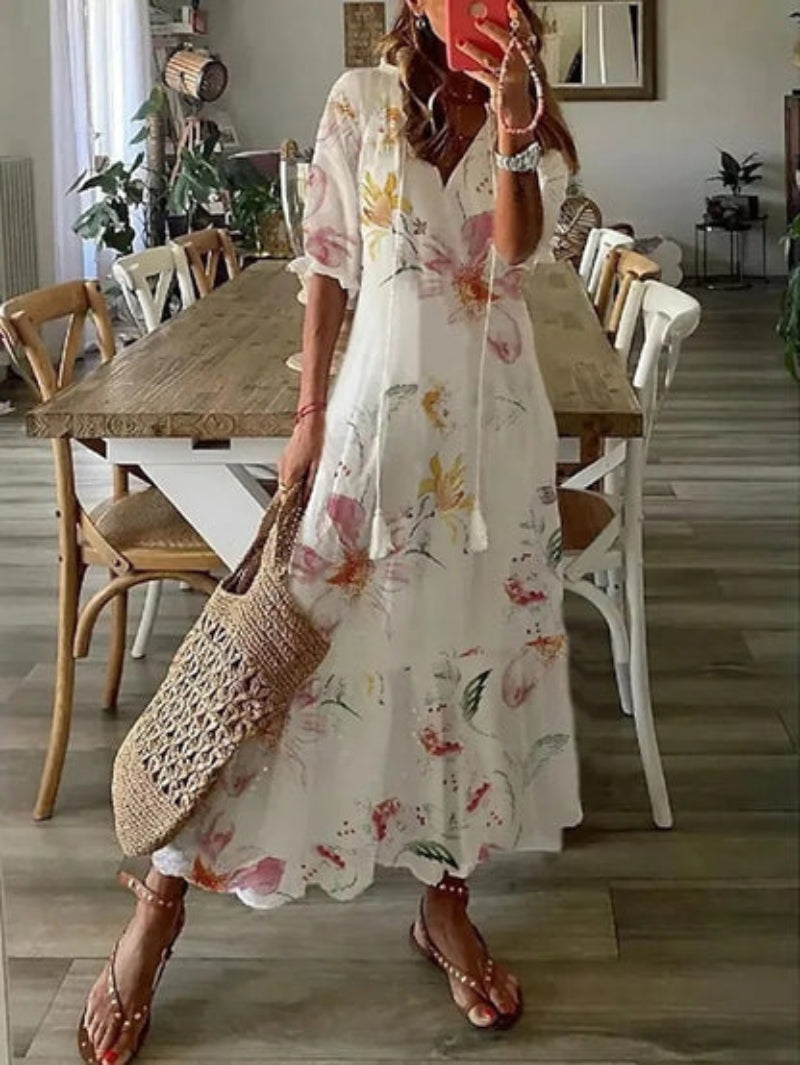 Zairine – Bohemian Print Maxi Dress