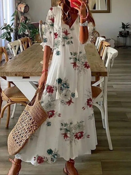 Zairine – Bohemian Print Maxi Dress