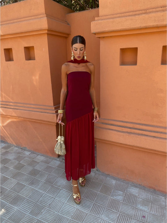 Mila | Chic Strapless Midi Dress