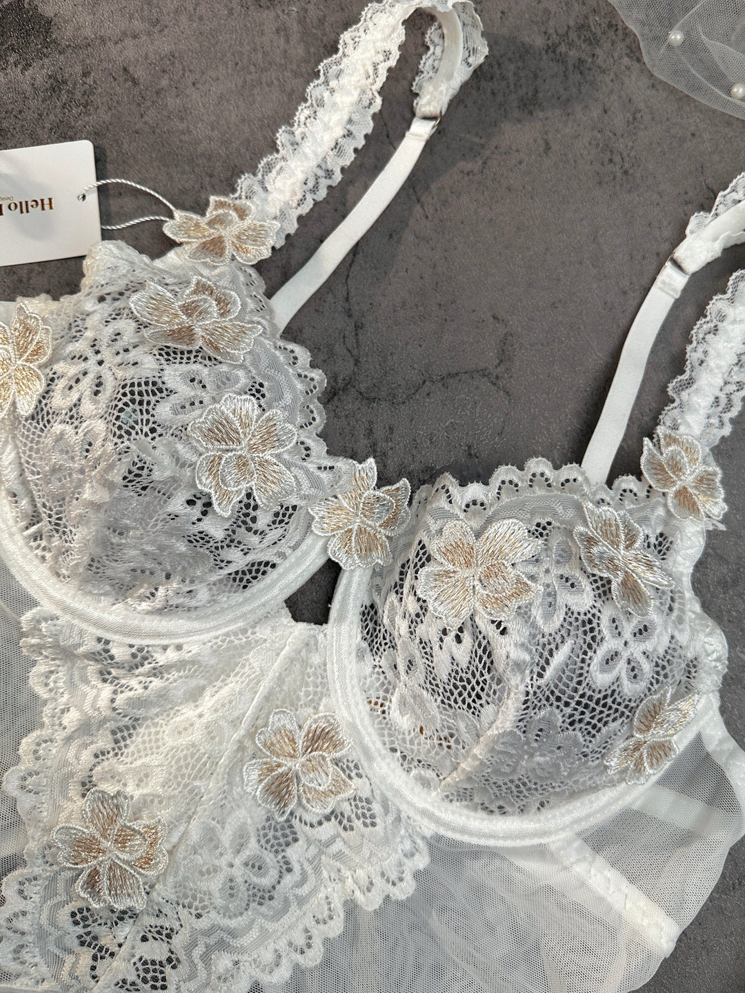 Noelle – Embroidered Lace Corset Set for Women