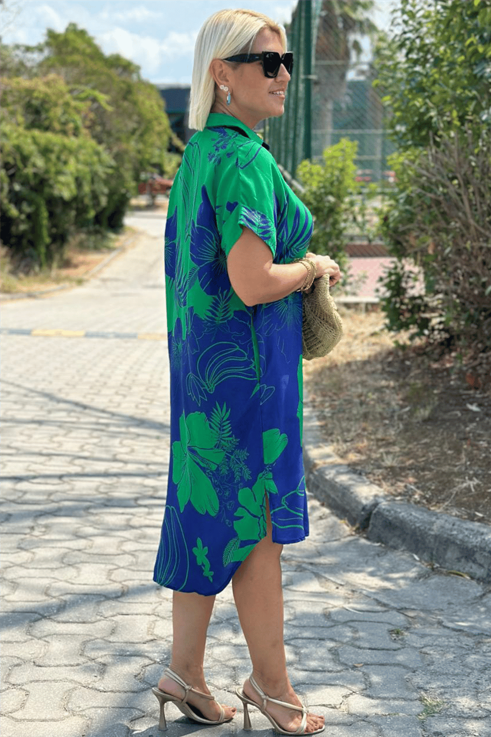 Zimal – Vibrant Floral Relaxed Shirt Dress for Women