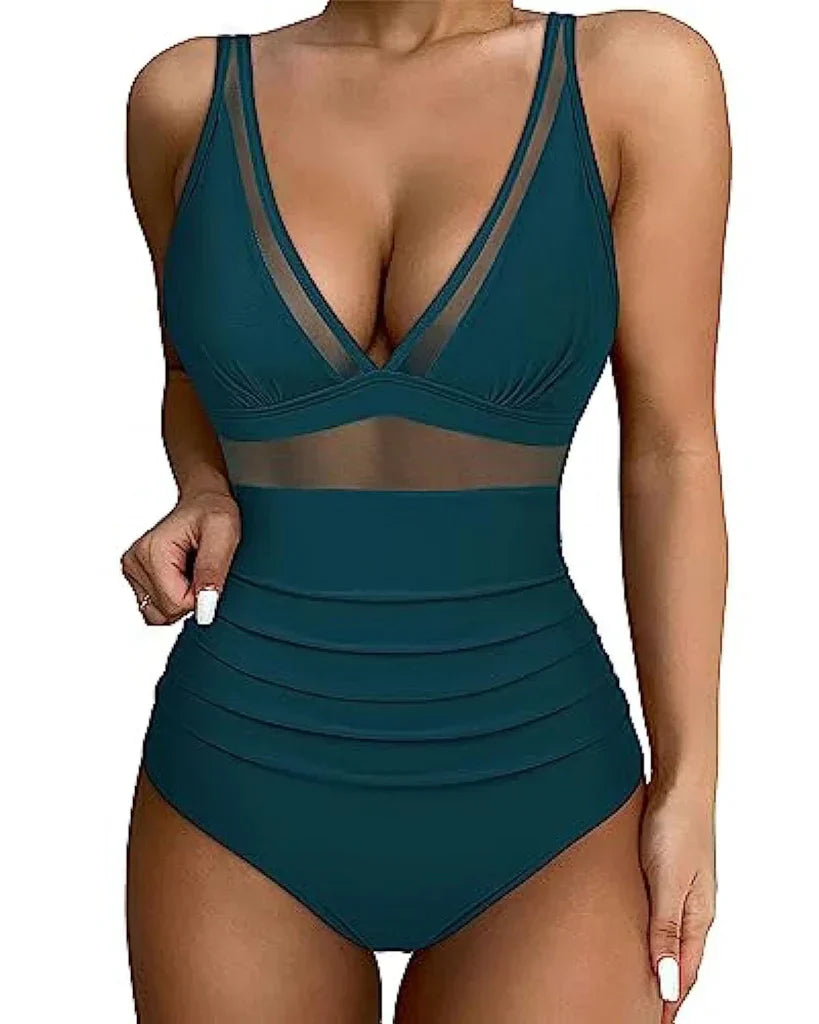 Nikoletta – Mesh Panel Shaping Swimsuit